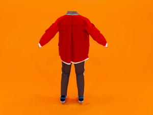 red jacket 3D Модель