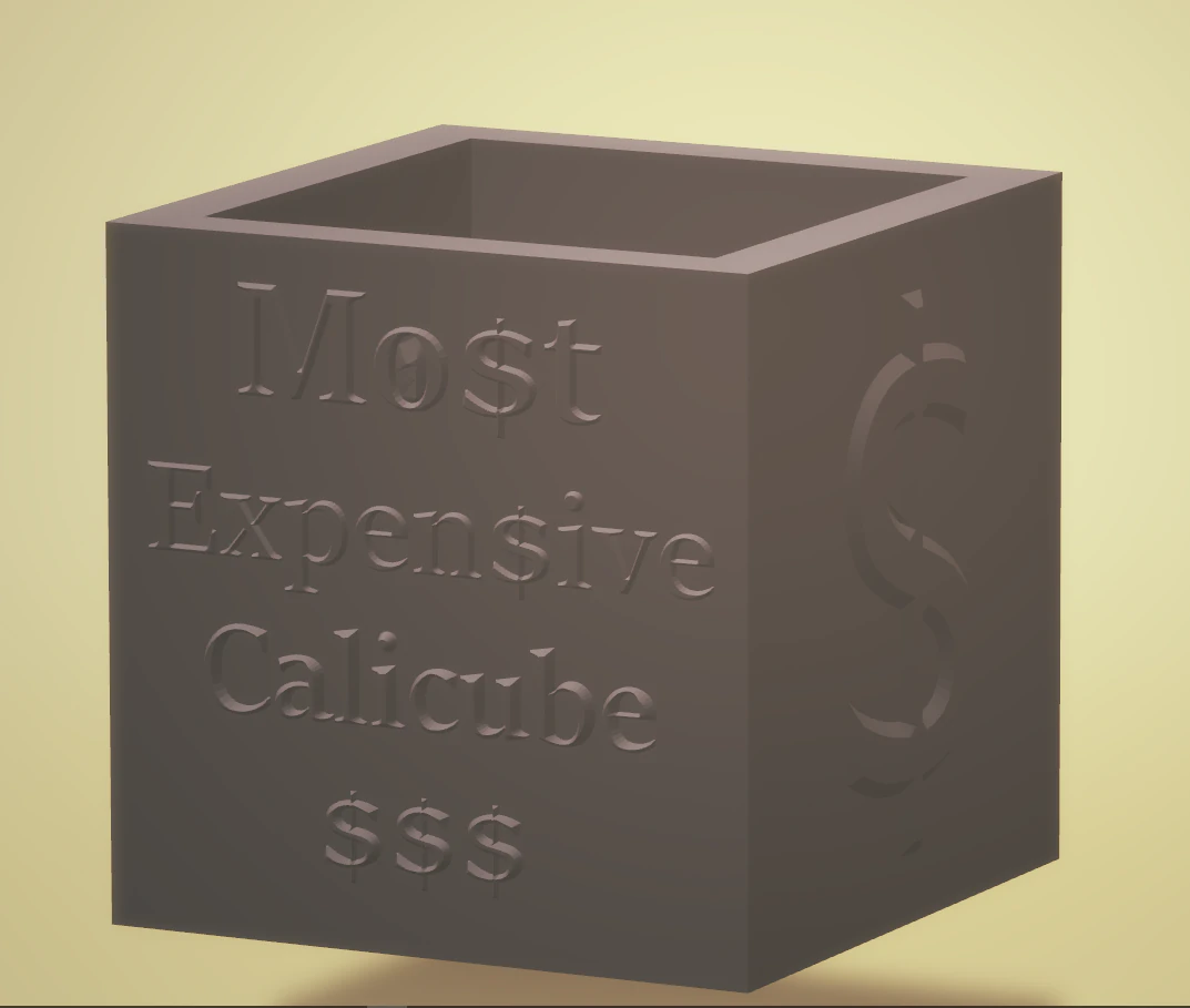 most expensive calibration cube 3D Print Model .c4d .max .obj .3ds .fbx .stl .blend