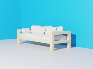 soft sofa for office 3D-Modell