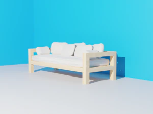 sof&aacute; macio para escrit&oacute;rio Modelo 3D