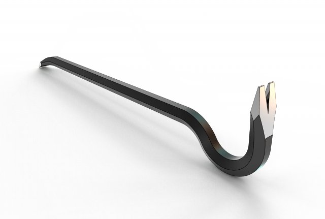 crowbar 3D Print Model .c4d .max .obj .3ds .fbx .stl .blend 