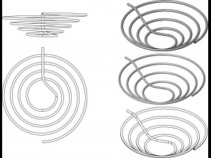 tapered pipe coil 3D 프린트 모델