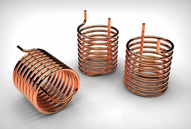 helical pipe coil Modello di stampa 3D .c4d .max .obj .3ds .fbx .stl .blend 