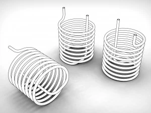 bobina de tubo helicoidal Modelo de Impressão 3D