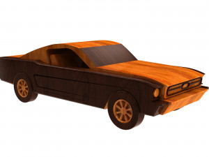 wooden mustang toy car 3D 프린트 모델