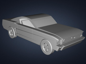 wooden mustang toy car 3D 프린트 모델