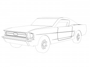 wooden mustang toy car 3D 프린트 모델