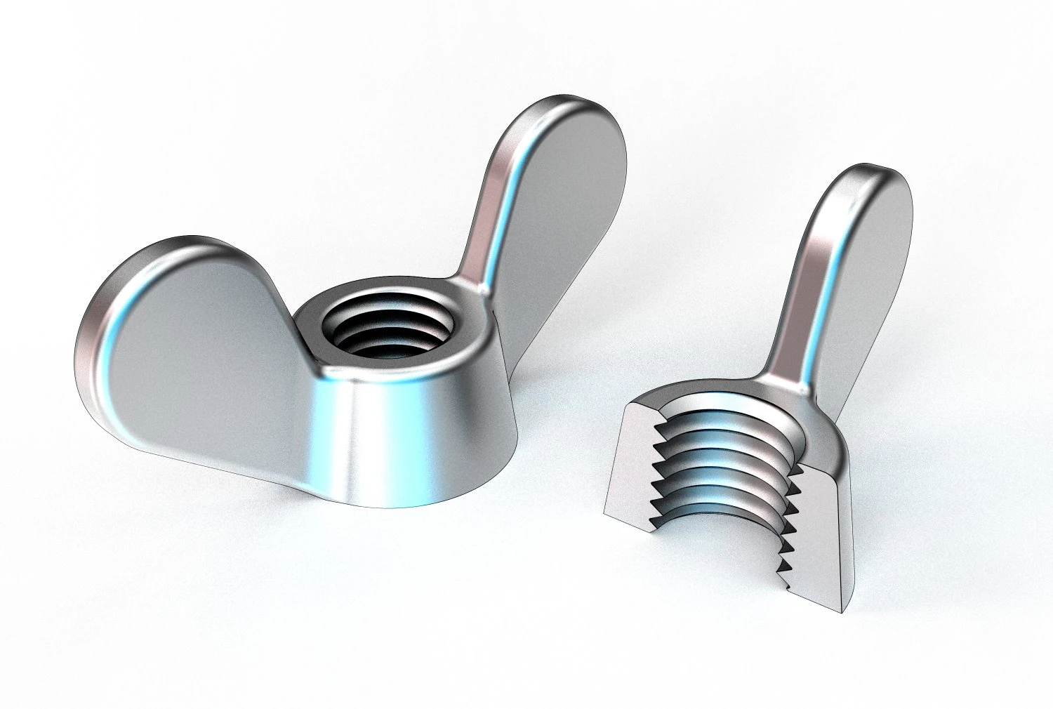 wing nut 3D Print Model .c4d .max .obj .3ds .fbx .stl .blend