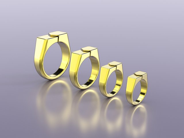 Parametric signet ring Model do druku 3D .c4d .max .obj .3ds .fbx .stl .blend 