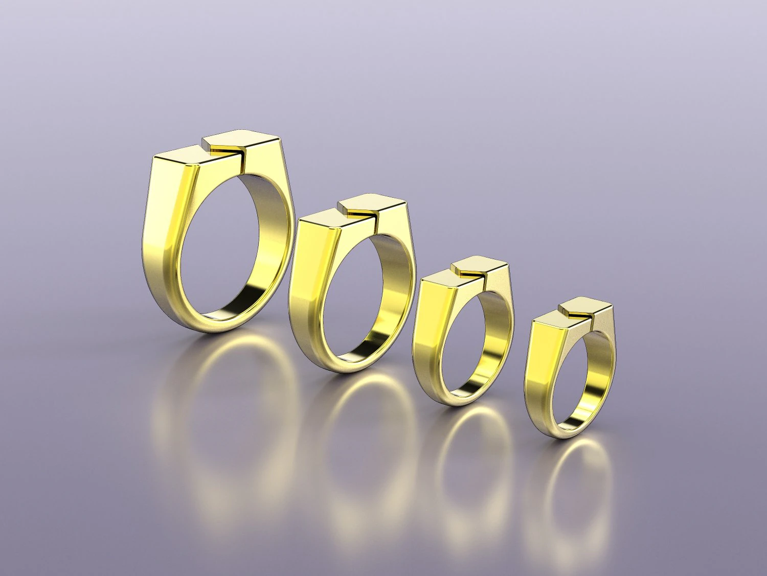 Parametric signet ring 3D Print Model .c4d .max .obj .3ds .fbx .stl .blend 