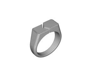 Parametric signet ring 3D Print Model
