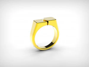 Parametric signet ring 3D Print Model