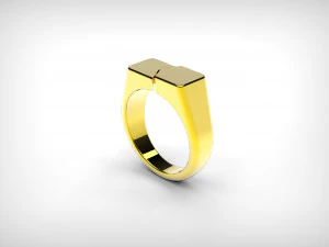 Parametric signet ring 3D Print Model