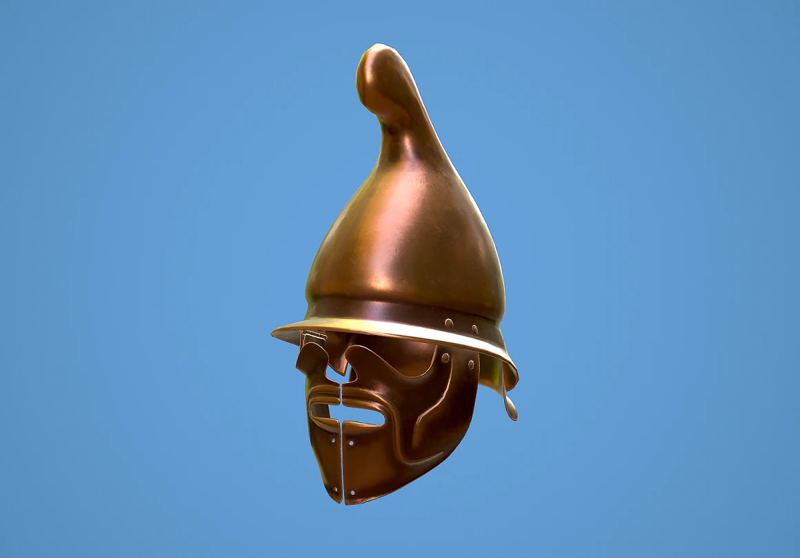 greek thracian hoplite helmet 3D Model .c4d .max .obj .3ds .fbx .stl .blend 