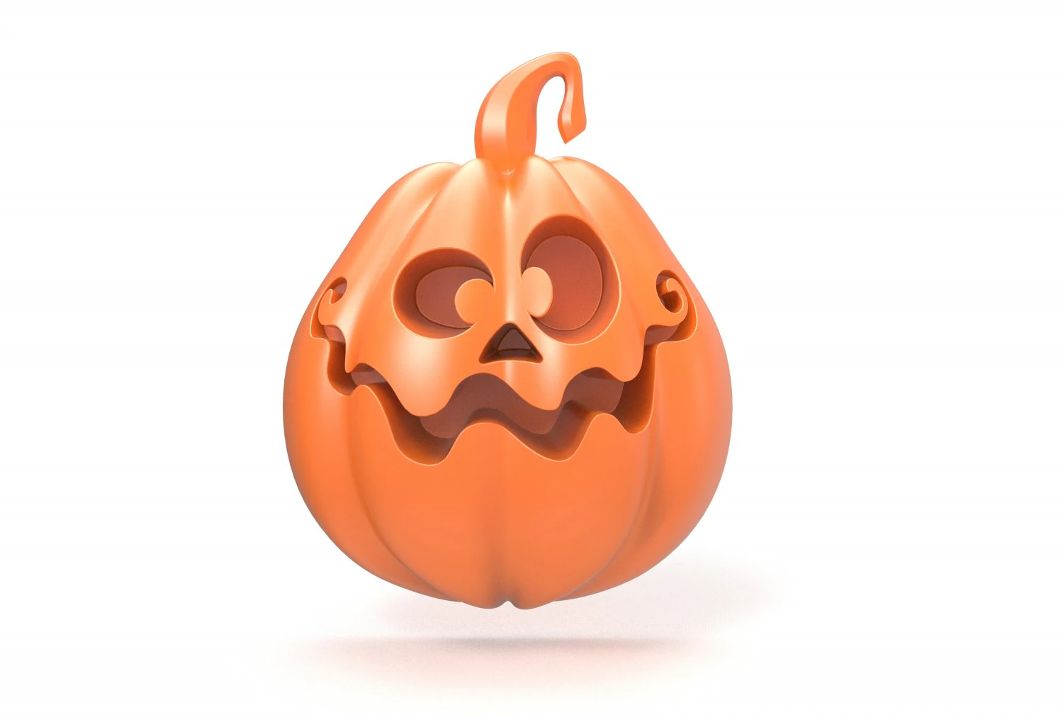 Halloween Pumpkin badge 3D Print Model .c4d .max .obj .3ds .fbx .stl .blend 