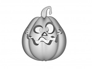Halloween Pumpkin badge 3Dプリントモデル