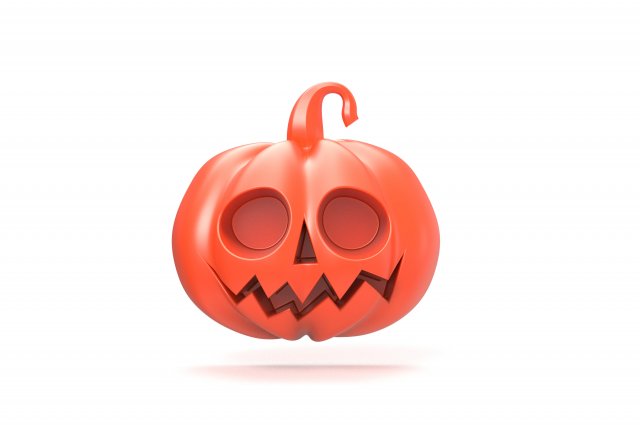 Halloween Pumpkin badge 3D Baskı Modeli .c4d .max .obj .3ds .fbx .stl .blend 