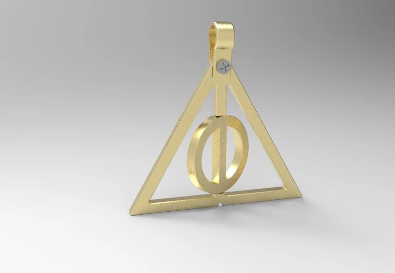 deathly hallow pendant 3D Print Model .c4d .max .obj .3ds .fbx .stl .blend 