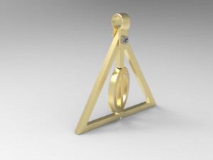 deathly hallow pendant 3D Принт Модель