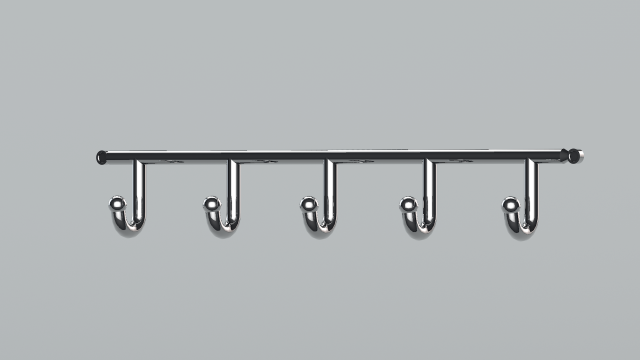 metal clothes hanger 3D 模型 .c4d .max .obj .3ds .fbx .stl .blend