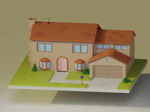 simpons house Model 3D