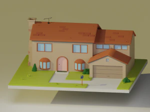 casa de los simpsons Modelo 3D