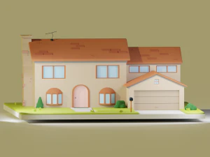 casa de los simpsons Modelo 3D