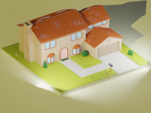 casa de los simpsons Modelo 3D
