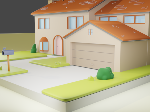simpons house Model 3D