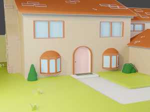 casa de los simpsons Modelo 3D