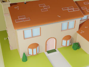casa de los simpsons Modelo 3D