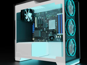 游戏电脑 3D 模型