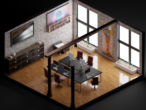 office vol1 Modèle 3D