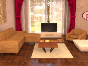 sala de estar fresca Modelo 3D