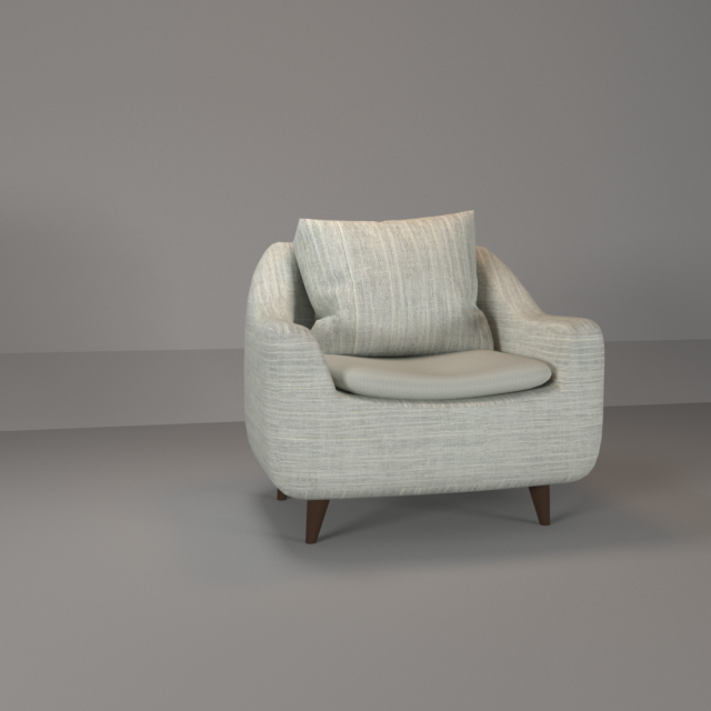 armchair Model 3D .c4d .max .obj .3ds .fbx .stl .blend