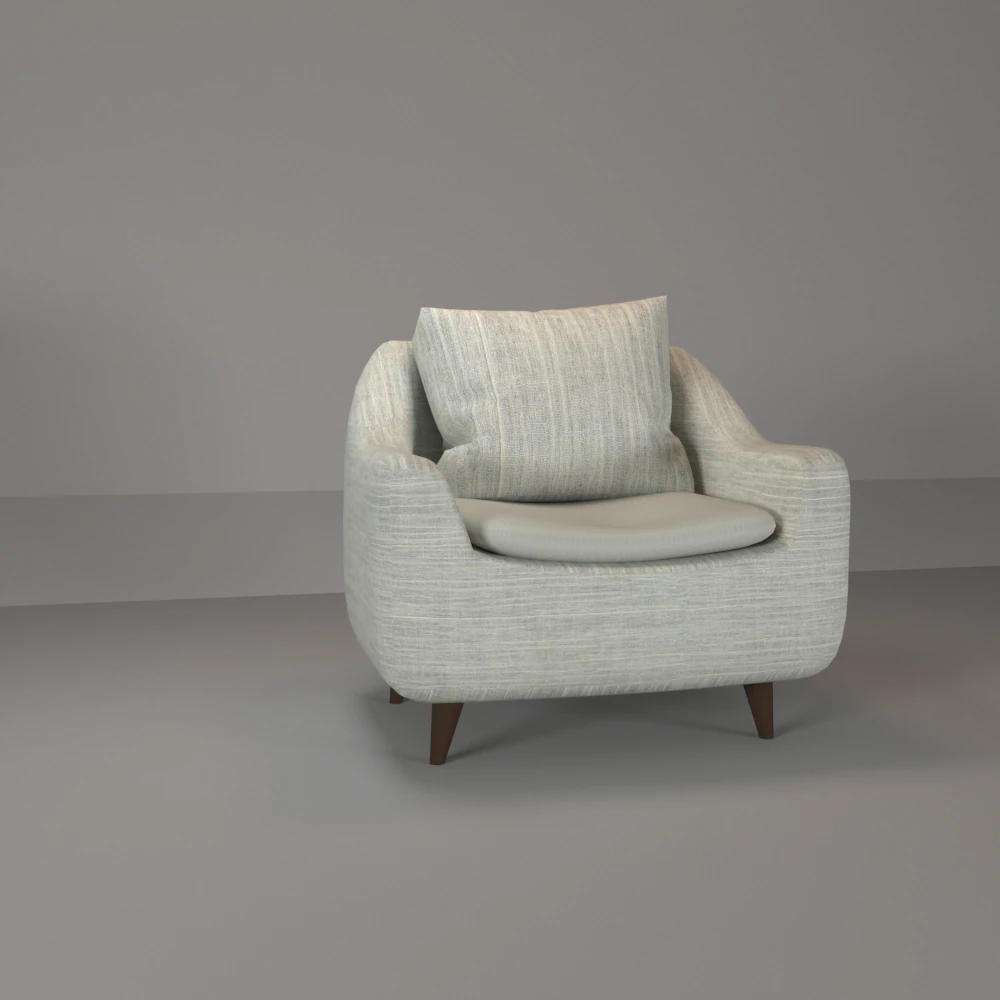 armchair 3D Model .c4d .max .obj .3ds .fbx .stl .blend 