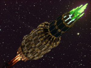 scifi old rusted spaceship Model 3D