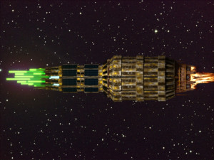 scifi old rusted spaceship Model 3D