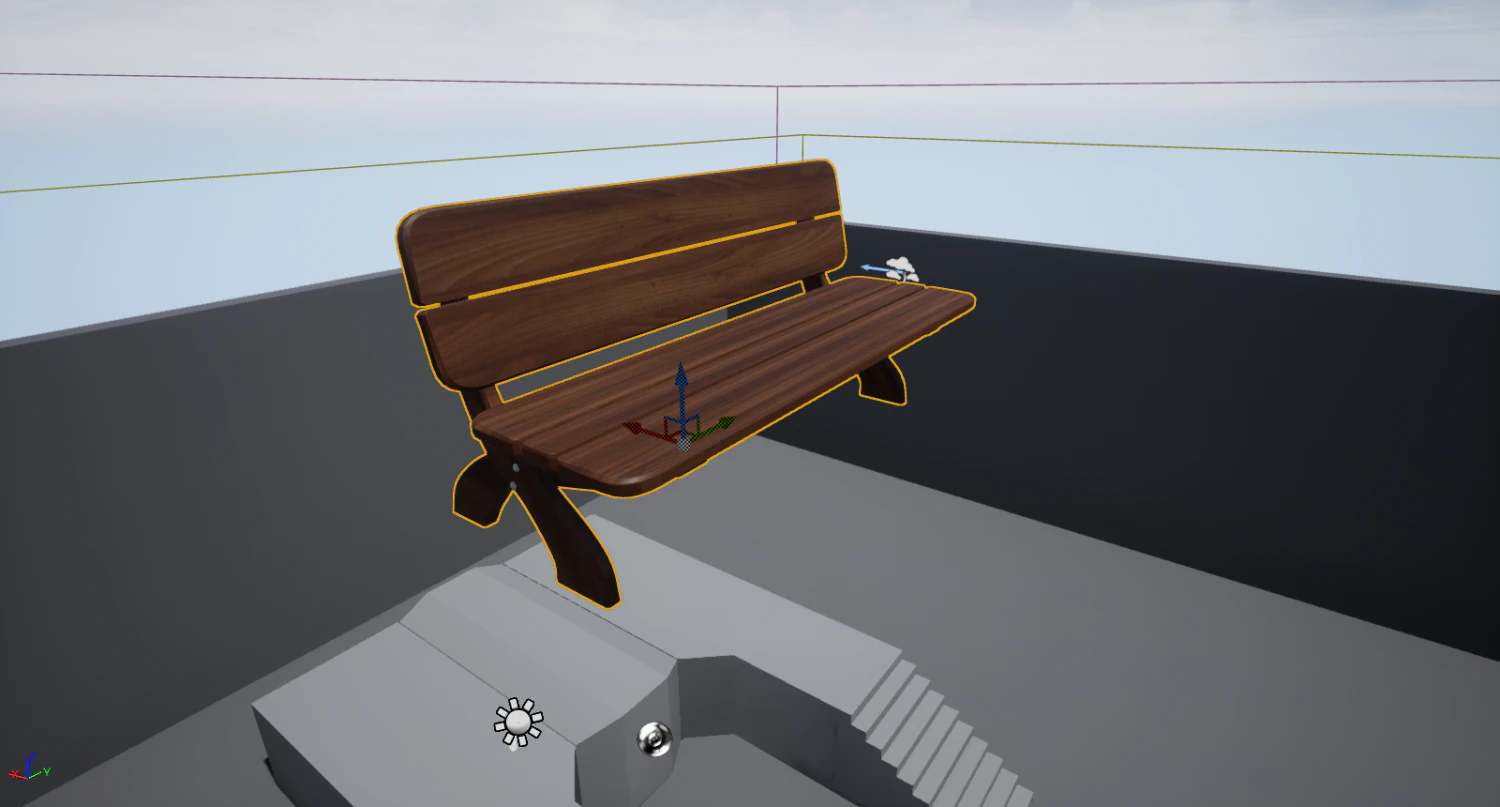 bench dark walnut 3D Model .c4d .max .obj .3ds .fbx .stl .blend 