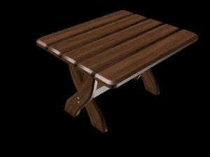table dark walnut 3D Model