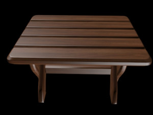 table dark walnut 3D Model