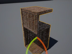 kenari gelap meja samping tempat tidur Model 3D