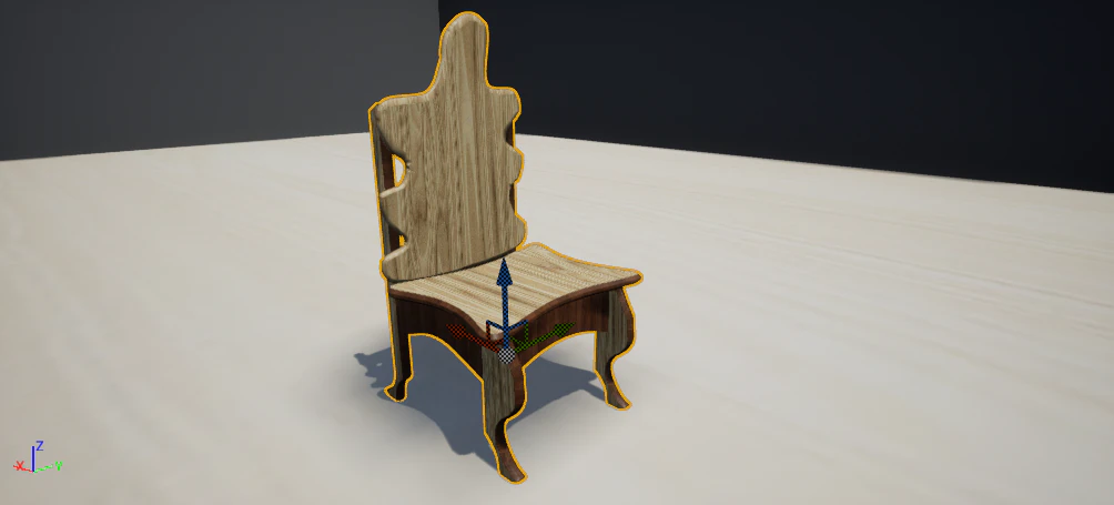 solid wood chair 3D Model .c4d .max .obj .3ds .fbx .stl .blend