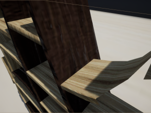 wooden bookshelf Modello 3D
