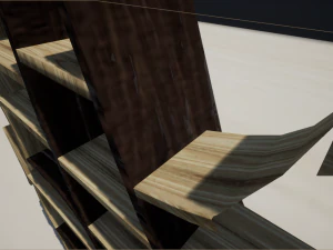 wooden bookshelf 3D Model