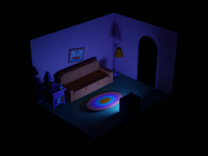 living room the simpson Modelo de Impressão 3D