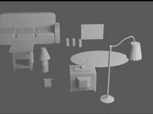 living room the simpson Modelo de Impressão 3D