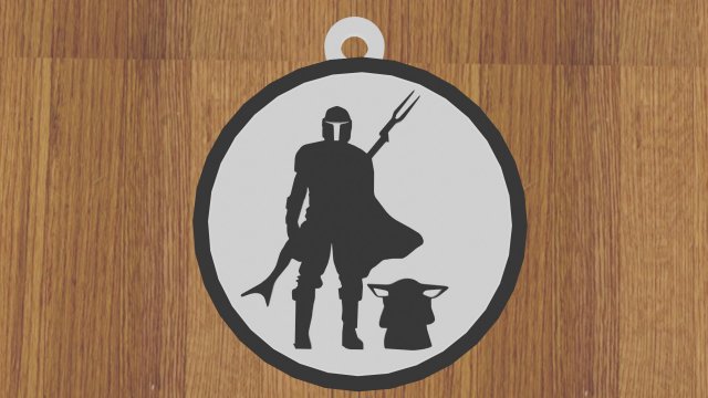 pack x10 keychain the mandalorian 3D Print Model .c4d .max .obj .3ds .fbx .stl .blend 