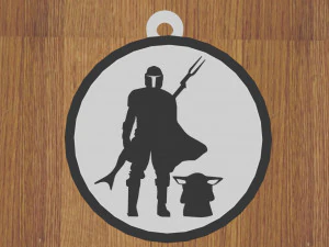 pack x10 keychain the mandalorian 3D Print Model