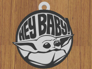 pack x10 keychain the mandalorian 3D Print Model